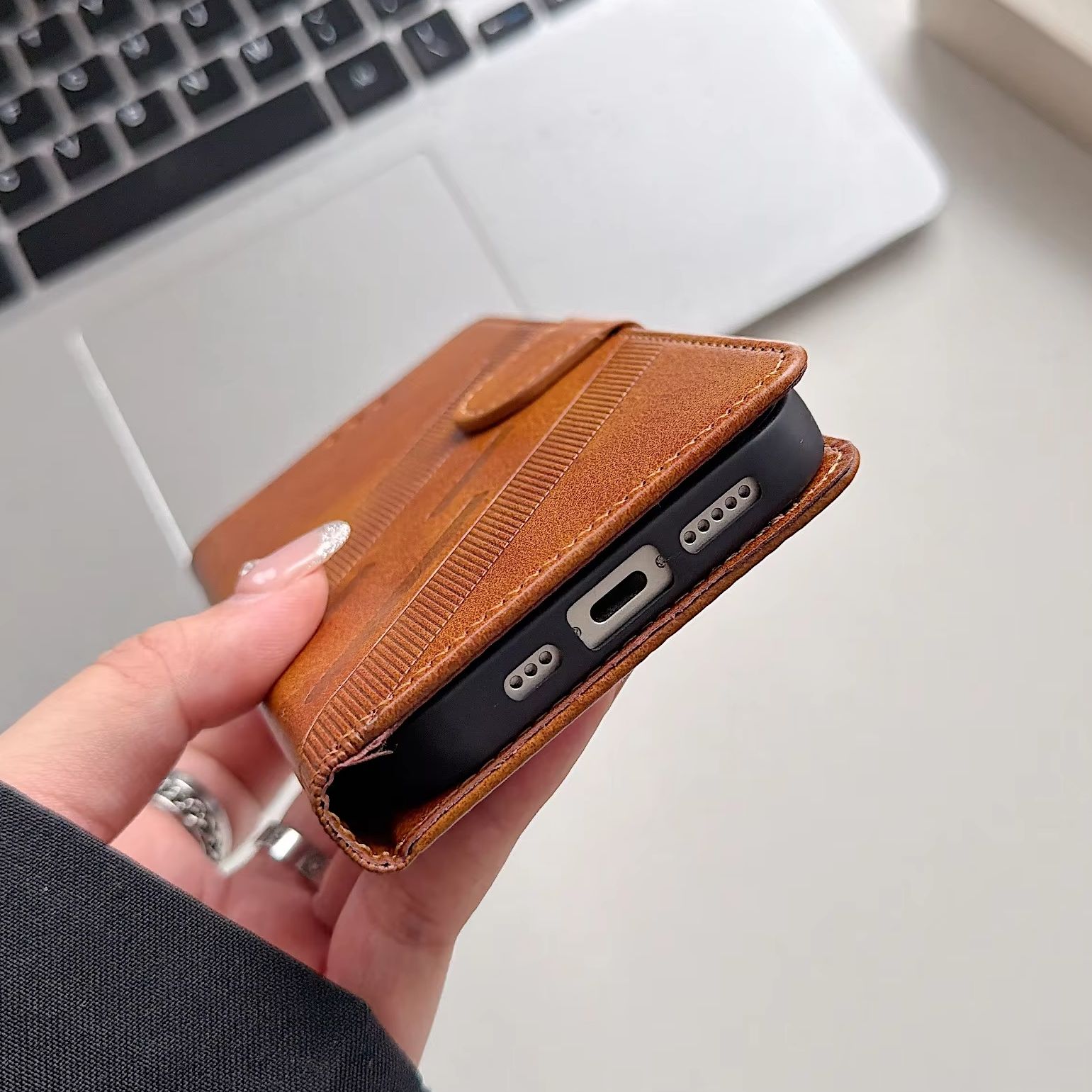 iPhone 17 E 16 15 14 13 12 11  - Leather Card Wallet incelemesi ve fiyatı